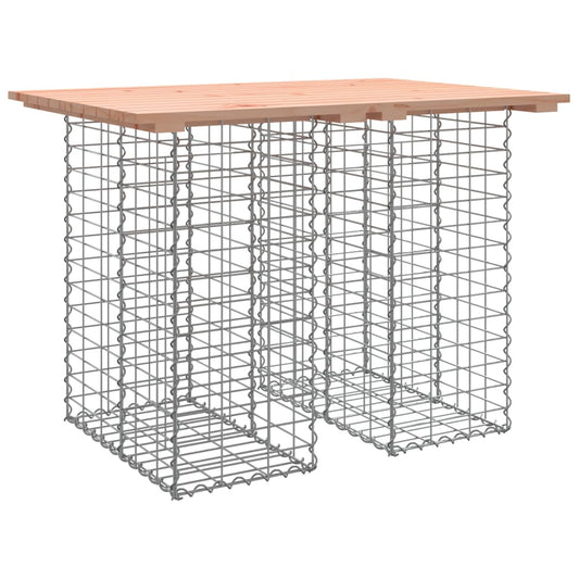 Garden Table Gabion Design 100x70x72 cm Solid Wood Douglas