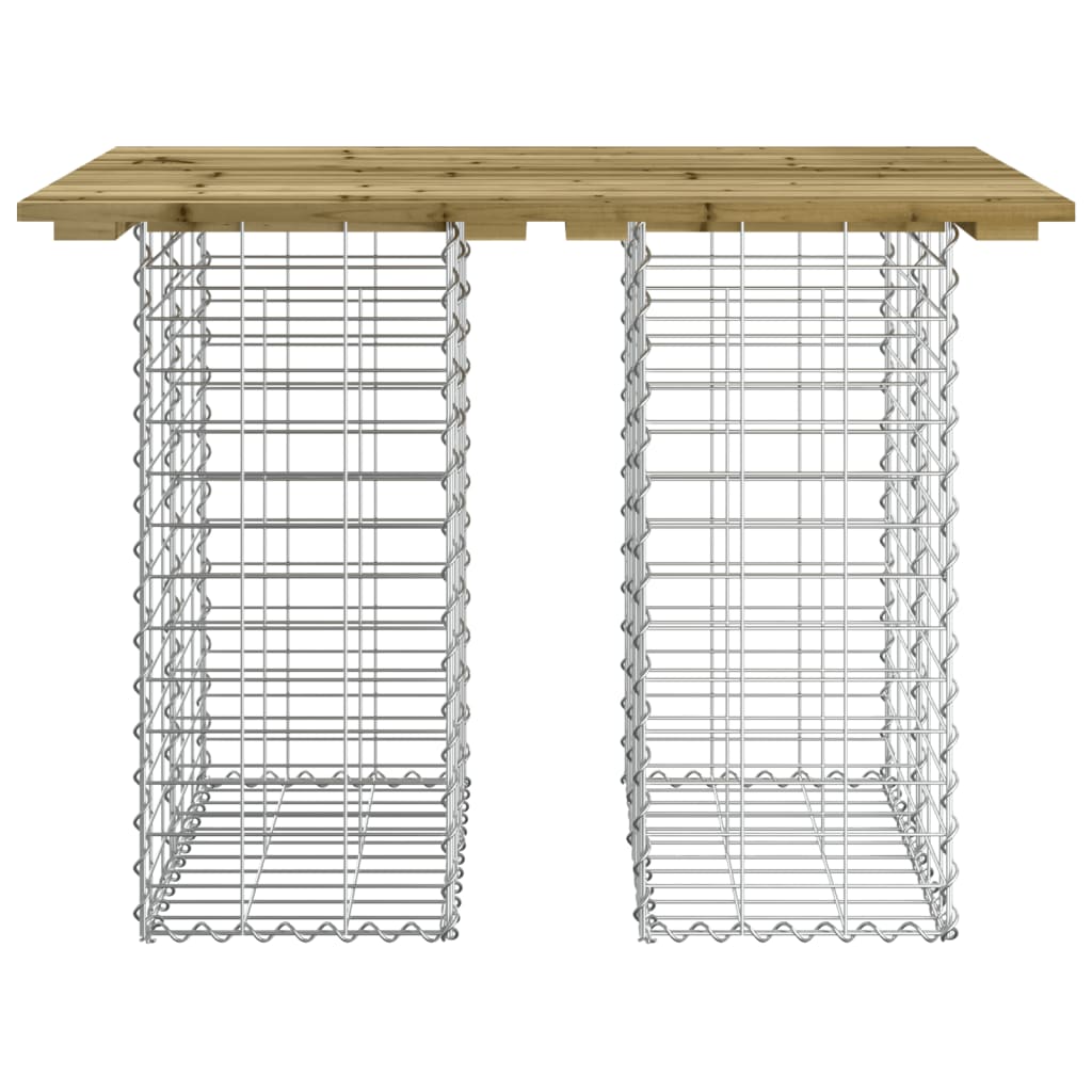 Garden Table Gabion Design 100x70x72 cm Impregnated Wood Pine