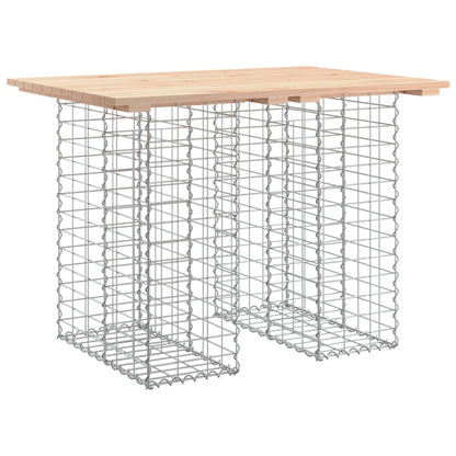 Garden Table Gabion Design 100x70x72 cm Solid Wood Pine