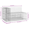 Garden Bench Gabion Design 122x71x65.5 cm Solid Wood Pine