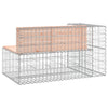 Garden Bench Gabion Design 122x71x65.5 cm Solid Wood Douglas