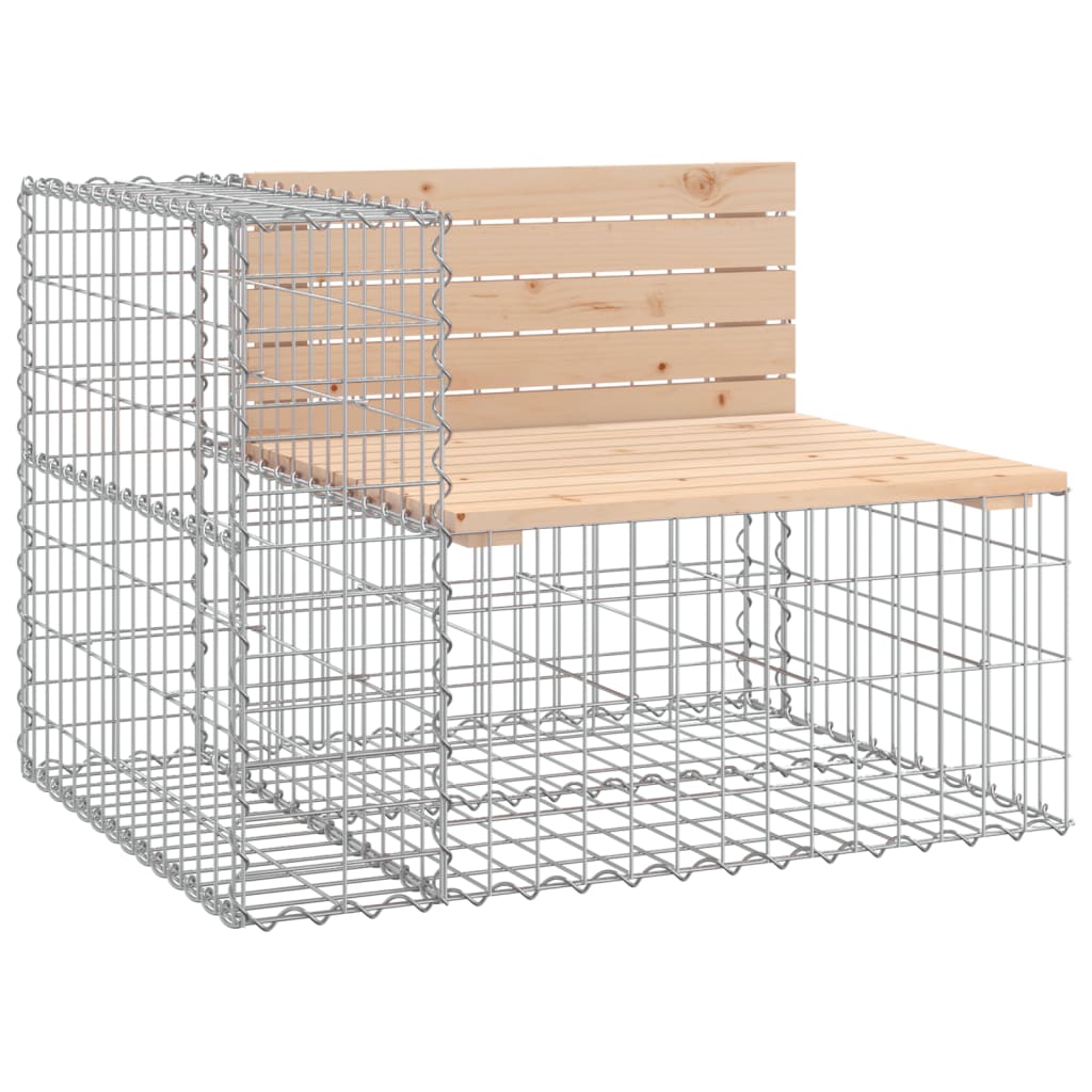 Garden Bench | Natural wood | Solid Pine wood, Galvanised steel