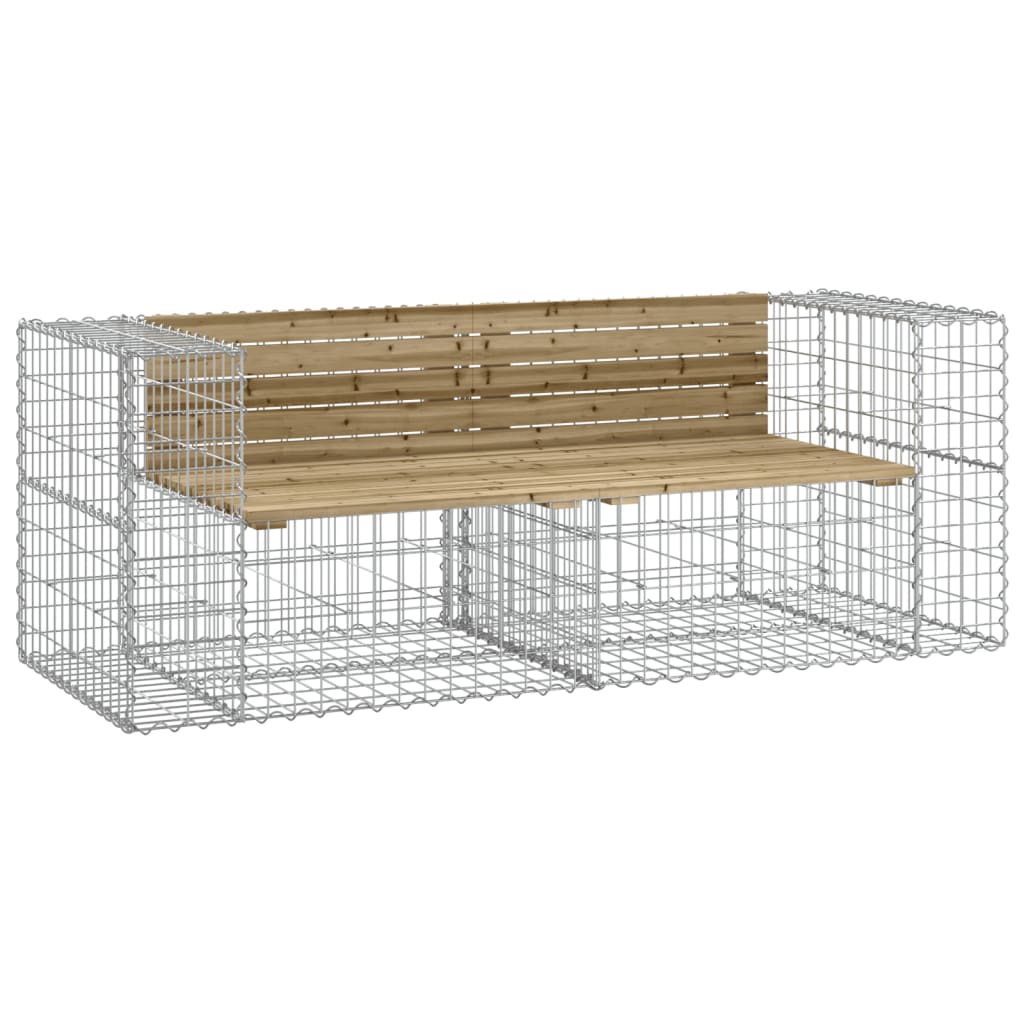 Garden Bench | Natural Wood and Galvanised Steel