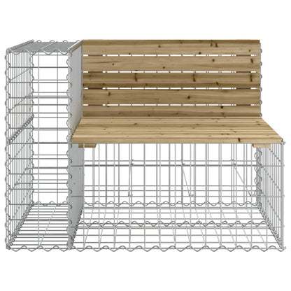 Garden Bench | Natural Wood and Galvanised Steel