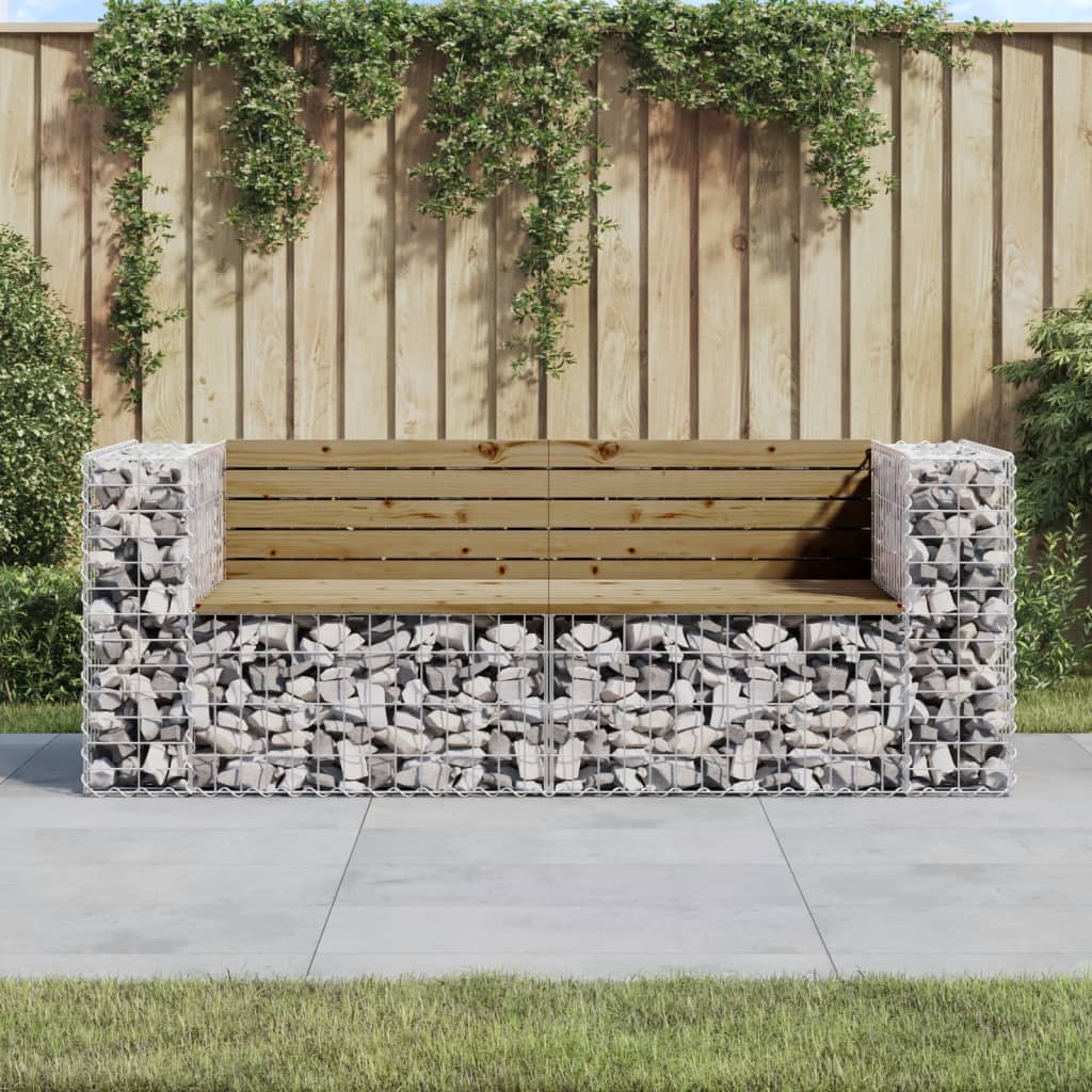 Garden Bench | Natural Wood and Galvanised Steel