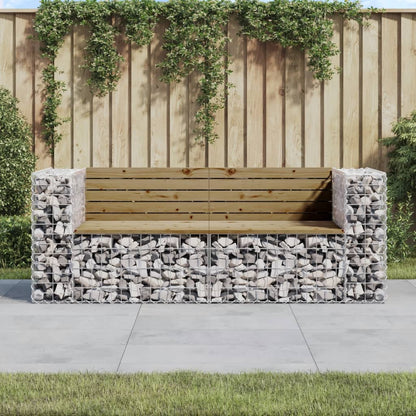 Garden Bench | Natural Wood and Galvanised Steel