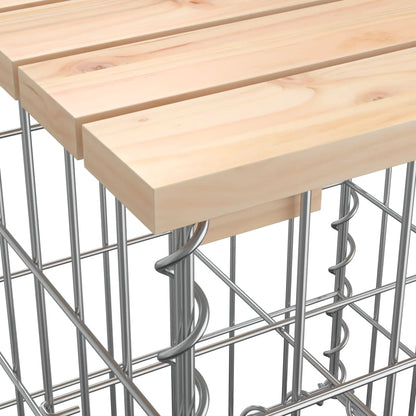 Garden Bench Natural Wood Solid Pine Wood, Galvanized Steel Large