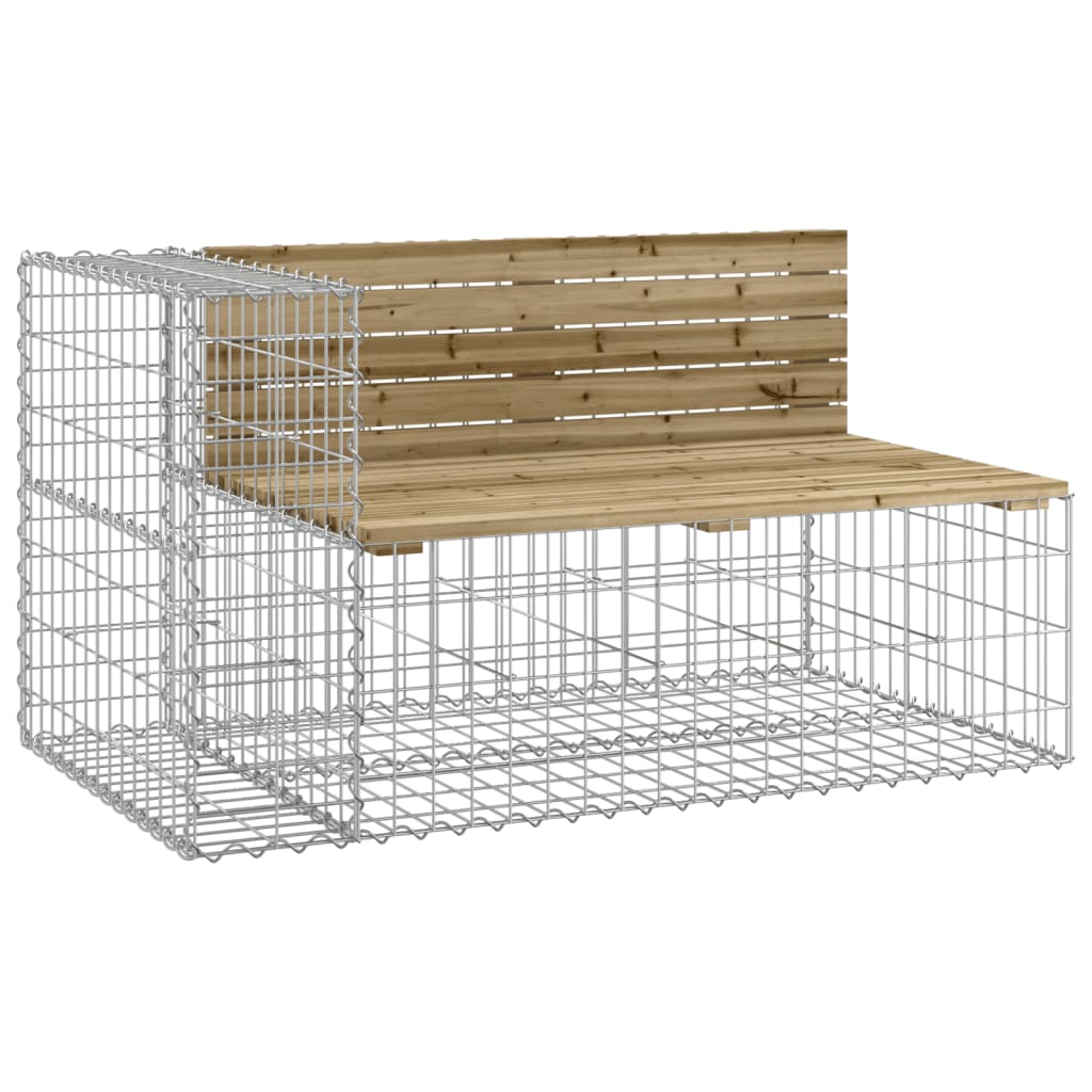 Garden Bench | Natural Pine | Treated Pine Wood, Galvanised Steel | Large