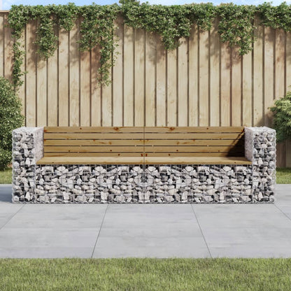 Garden Bench | Natural Pine | Treated Pine Wood, Galvanised Steel | Large