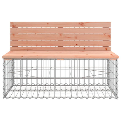 Garden Bench With Gabion Basket Wooden, Silver