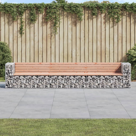 Garden Bench Wooden Solid Douglas Fir wood, Galvanized Steel Large