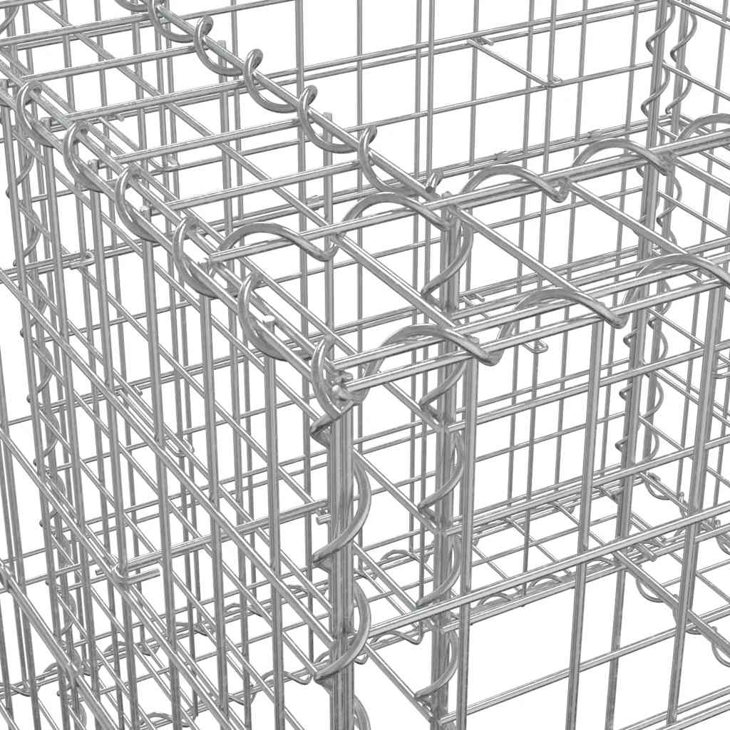 Gabion Basket Silver Galvanized Iron Medium Durable