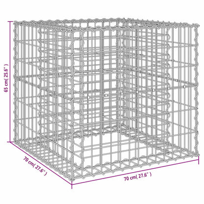 Gabion Basket Silver Galvanized Iron Medium Durable