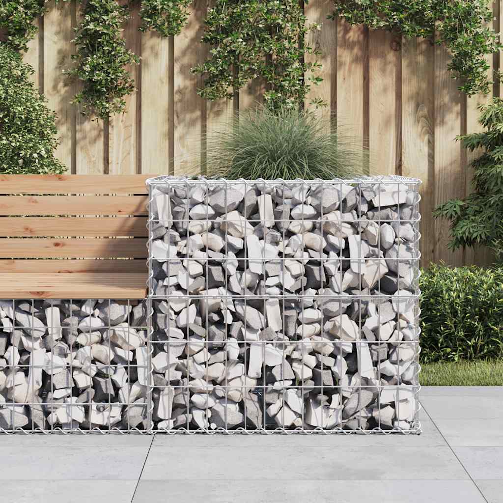 Gabion Basket Silver Galvanized Iron Medium Durable