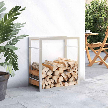 Firewood Rack 50x28x56 cm Stainless Steel