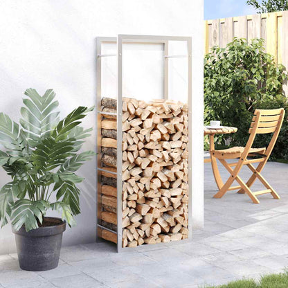 Firewood Rack 50x28x132 cm Stainless Steel
