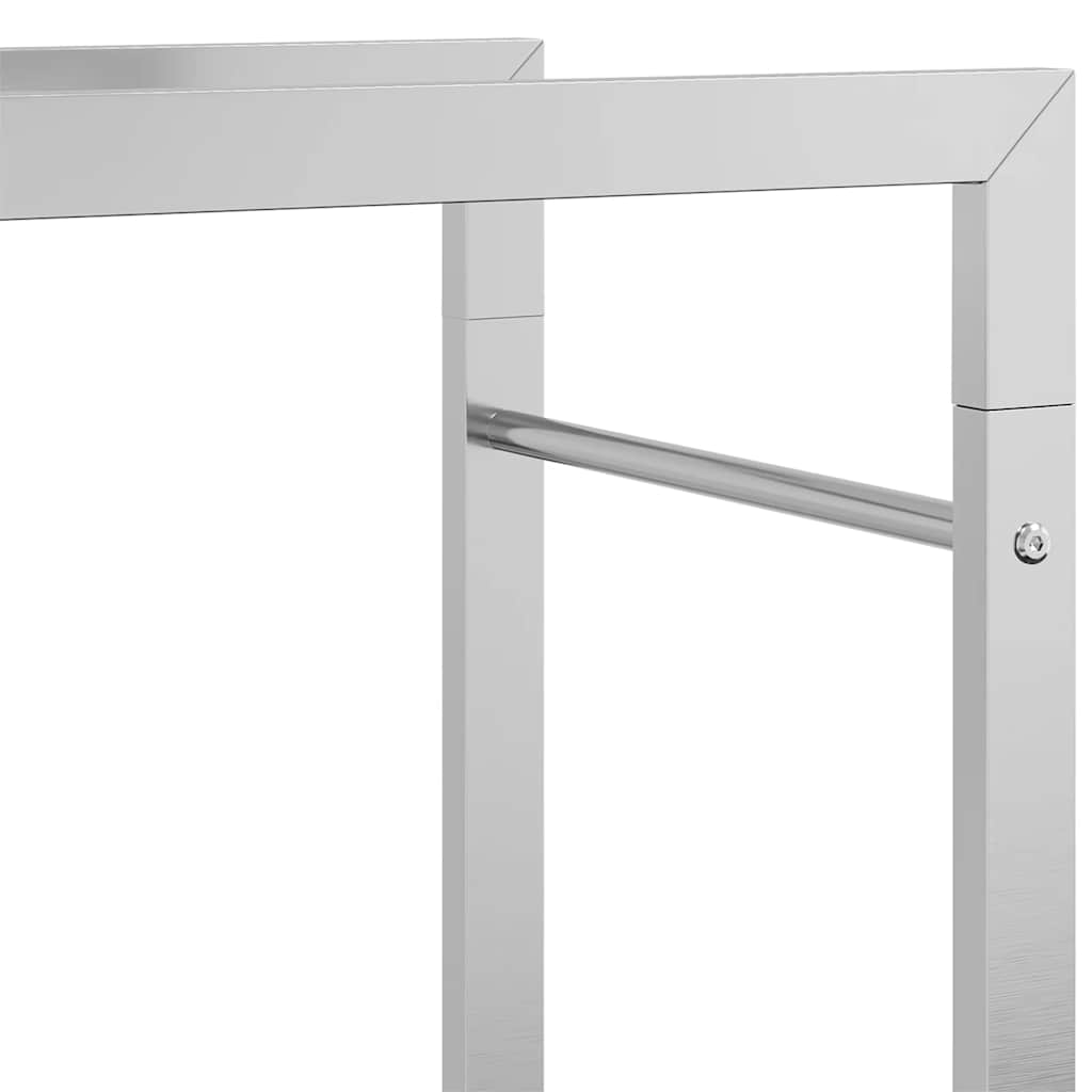 Firewood Rack 80x28x86 cm Stainless Steel