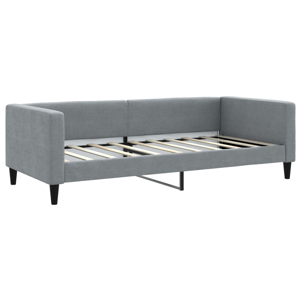 Daybed with Trundle without Mattress Light Grey 90x190 cm Single