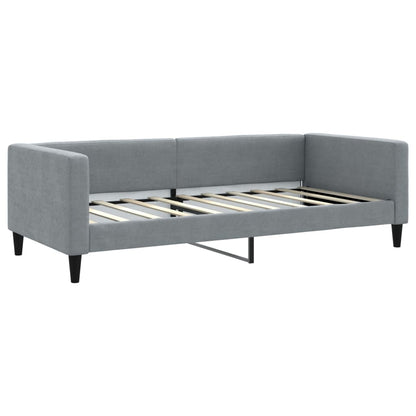 Daybed with Trundle without Mattress Light Grey 90x190 cm Single