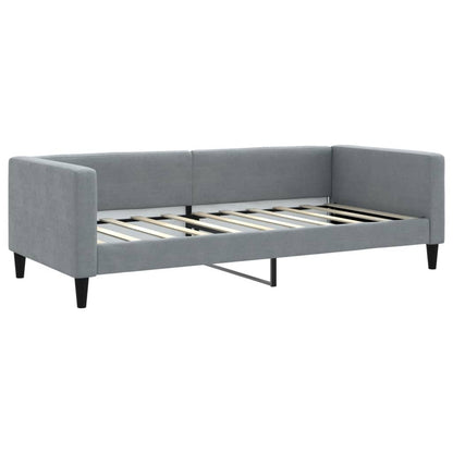 Daybed with Trundle&Drawers without Mattress Light Grey 90x190 cm Single