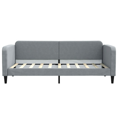 Daybed with Mattress Light Grey 90x190 cm Fabric