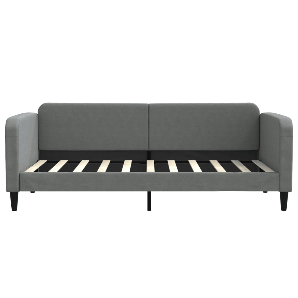 Daybed with Mattress Dark Grey 90x190 cm Fabric