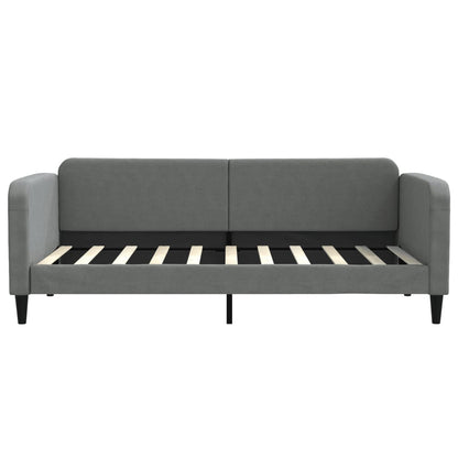Daybed with Mattress Dark Grey 90x190 cm Fabric