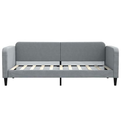 Daybed with Trundle without Mattress Light Grey 90x190 cm Single
