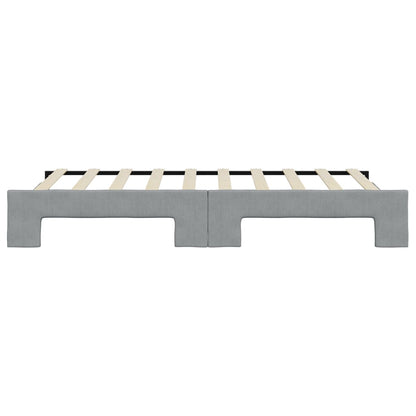 Daybed with Trundle without Mattress Light Grey 90x190 cm Single