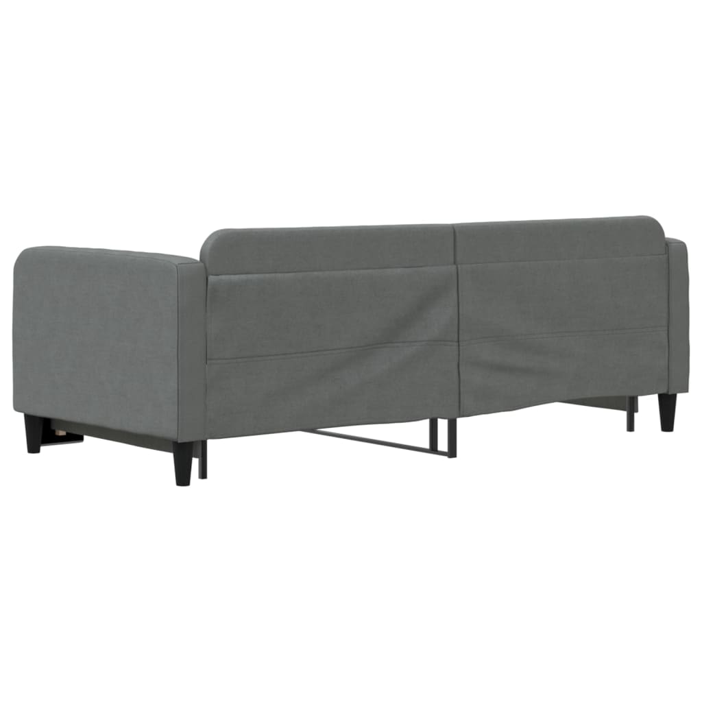 Daybed with Trundle without Mattress Dark Grey 90x190 cm Single