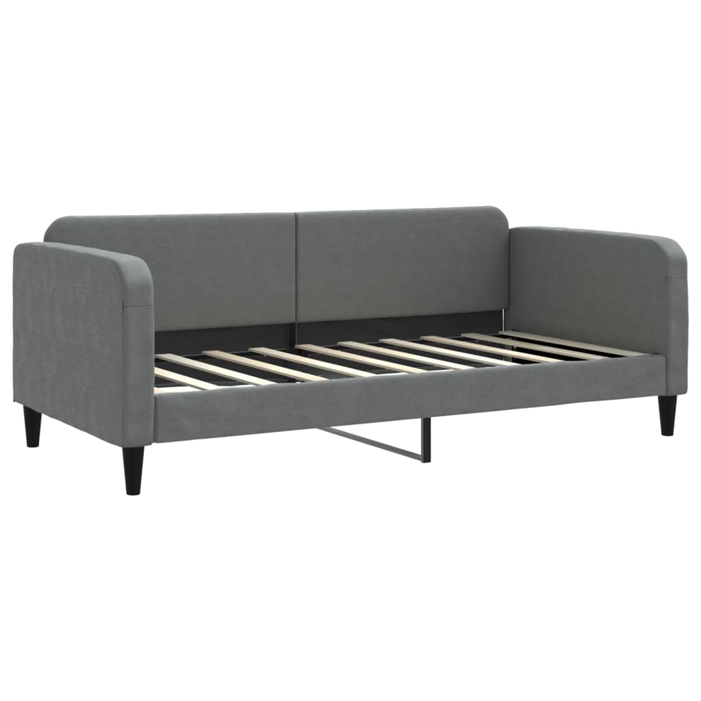Daybed with Trundle without Mattress Dark Grey 90x190 cm Single