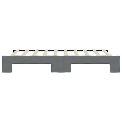Daybed with Trundle without Mattress Dark Grey 90x190 cm Single