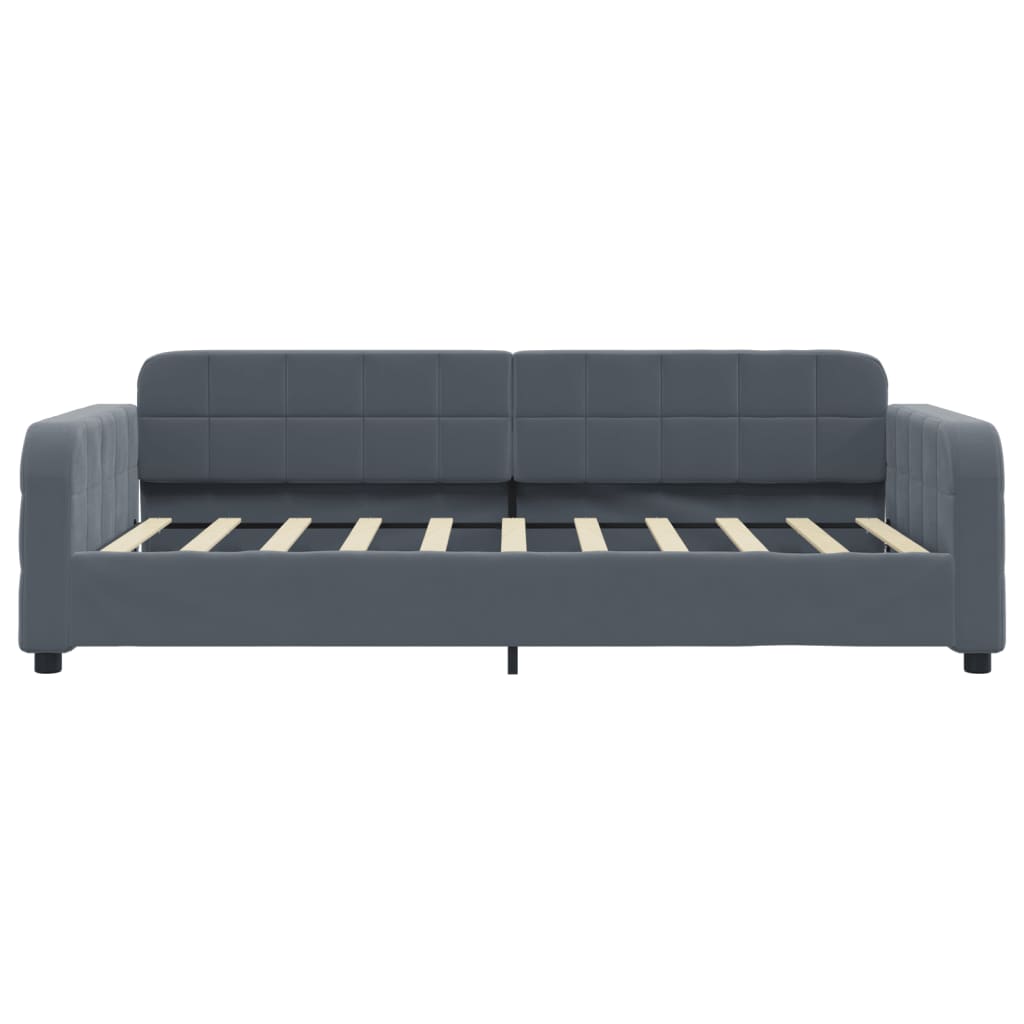 Daybed with Trundle without Mattress Dark Grey 90x190 cm Single