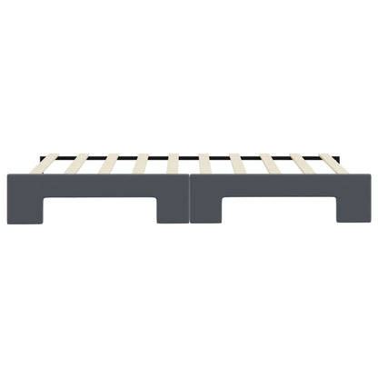 Daybed with Trundle without Mattress Dark Grey 90x190 cm Single