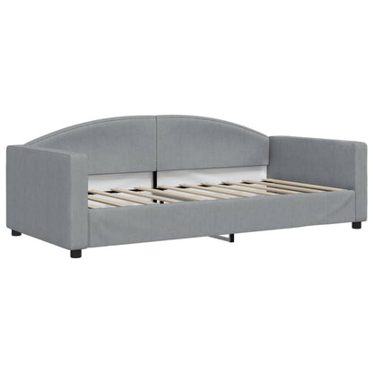 Daybed with Mattress Blue Light Grey 90x190 cm Fabric