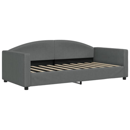 Daybed with Trundle without Mattress Dark Grey 90x190 cm Single