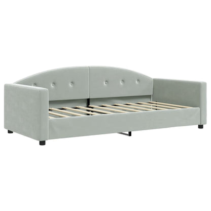 Daybed with Trundle without Mattress Light Grey 90x190 cm Single