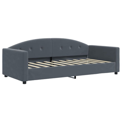 Daybed with Trundle without Mattress Dark Grey 90x190 cm Single