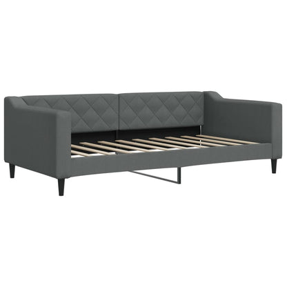 Daybed with Mattress Dark Grey 90x190 cm Fabric