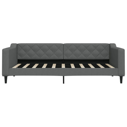 Daybed with Mattress Dark Grey 90x190 cm Fabric