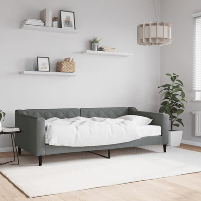 Daybed with Mattress Dark Grey 90x190 cm Fabric