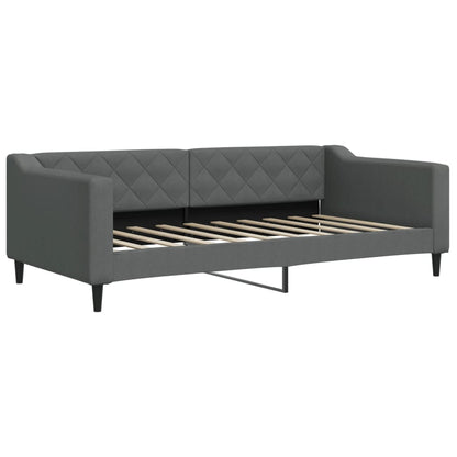 Daybed with Trundle without Mattress Dark Grey 90x190 cm Single