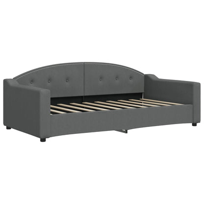 Daybed with Trundle without Mattress Dark Grey 90x190 cm Single