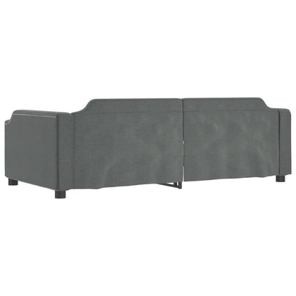 Daybed with Trundle without Mattress Dark Grey 90x190 cm Single