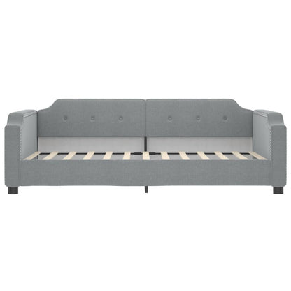 Daybed with Trundle&Drawers without Mattress Light Grey 90x190 cm Single