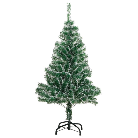 Artificial Christmas Tree Green and white PET, metal 47.2 in