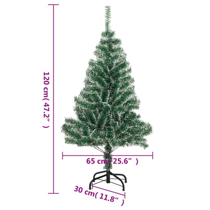 Artificial Christmas Tree Green and white PET, metal 47.2 in