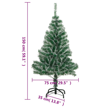 Artificial Christmas Tree Green and white PET 59.1 in