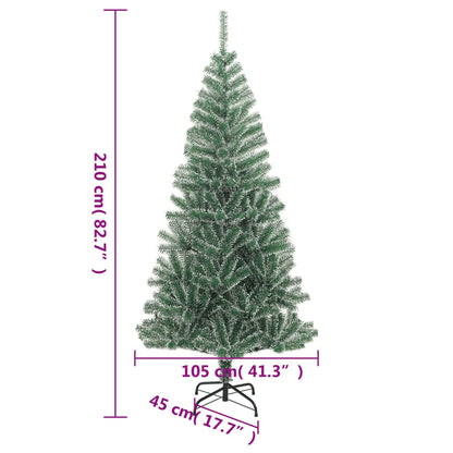 Artificial Christmas Tree Green and white PET, Metal 82.7 in
