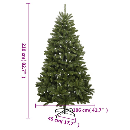 Artificial Hinged Christmas Tree Green PVC (polyvinylchloride), Metal